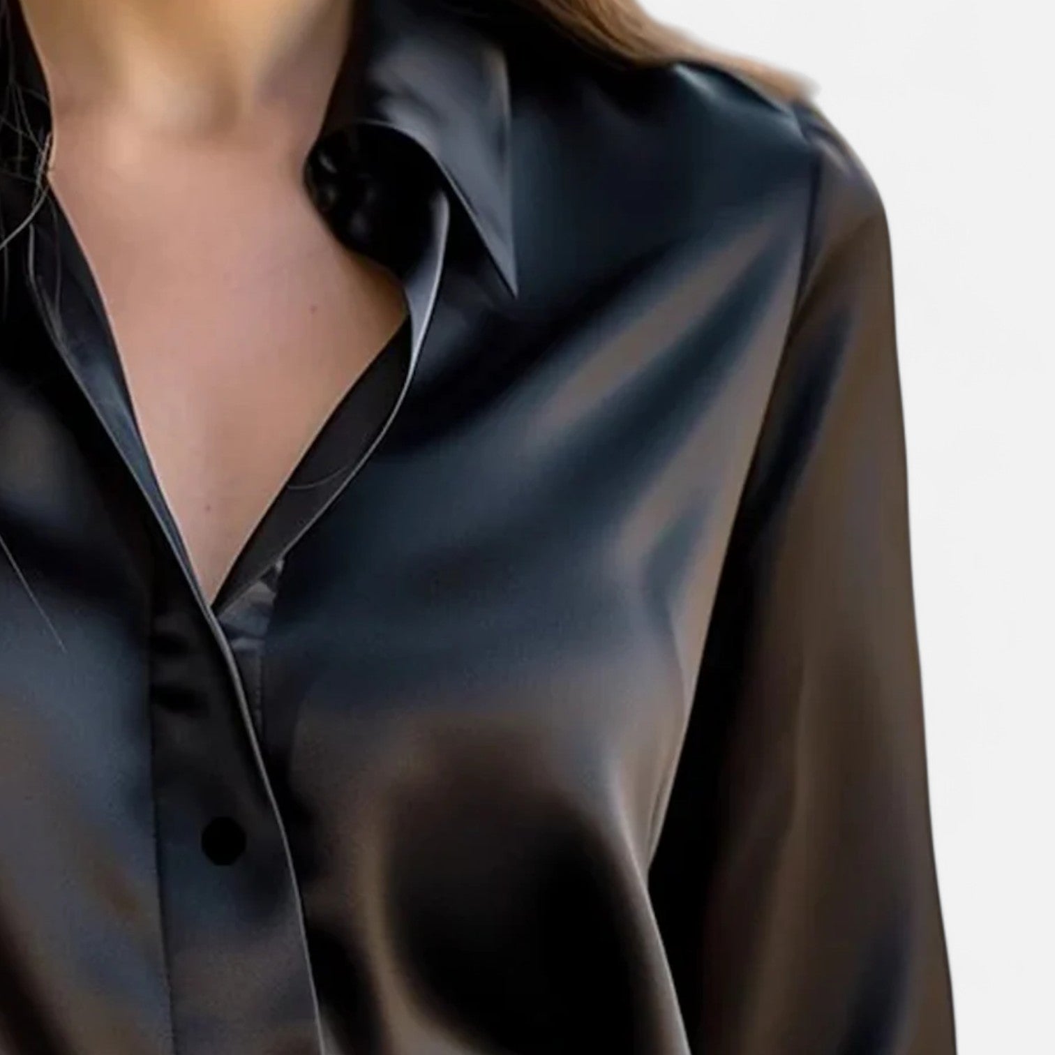 Eliaro Moda – Blusa de satén para mujer con mangas largas – elegancia atemporal, sofisticación moderna