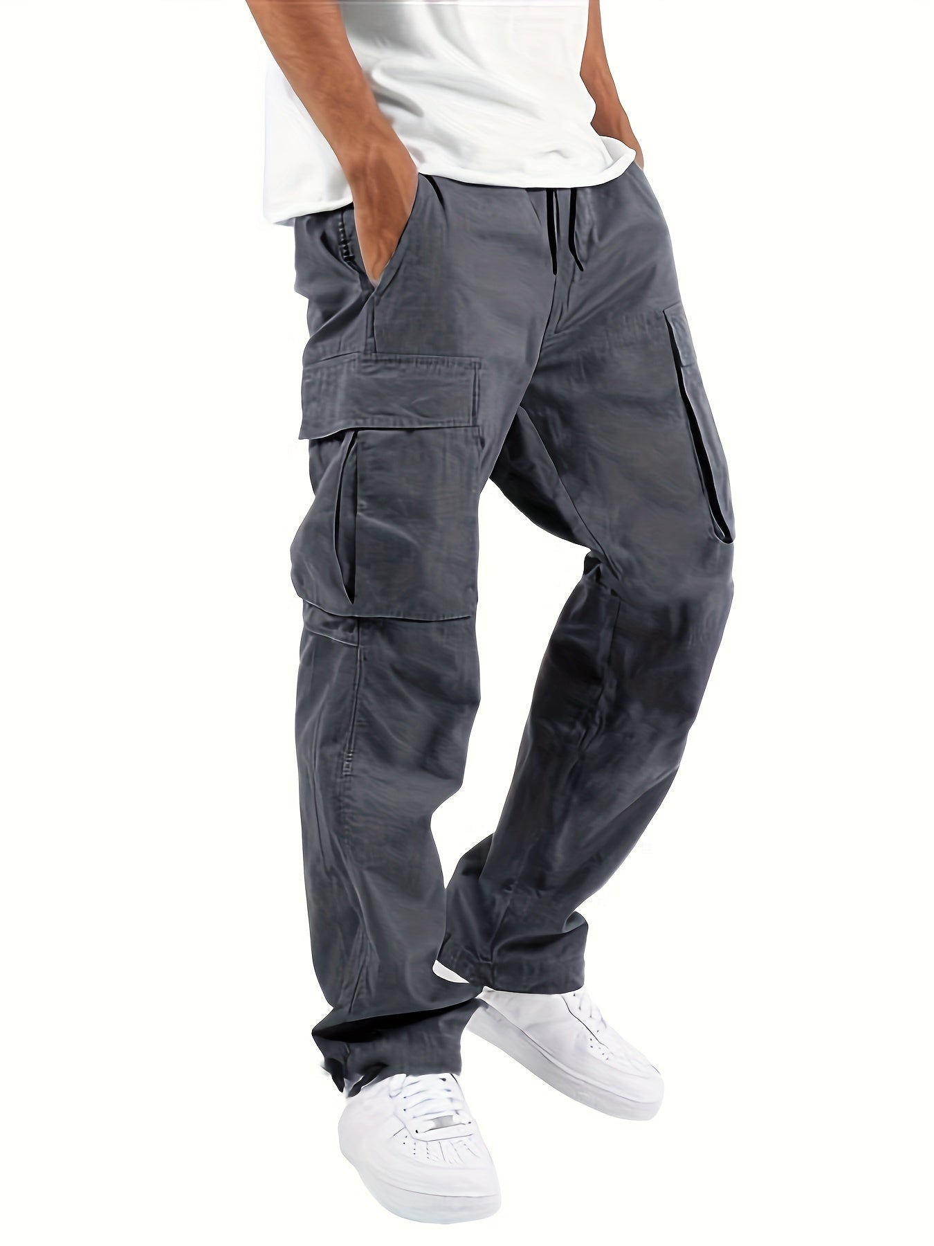 Bellivaro | Herre Oversized Cargo Bukser | Multifunktionelle Lommer Bukser