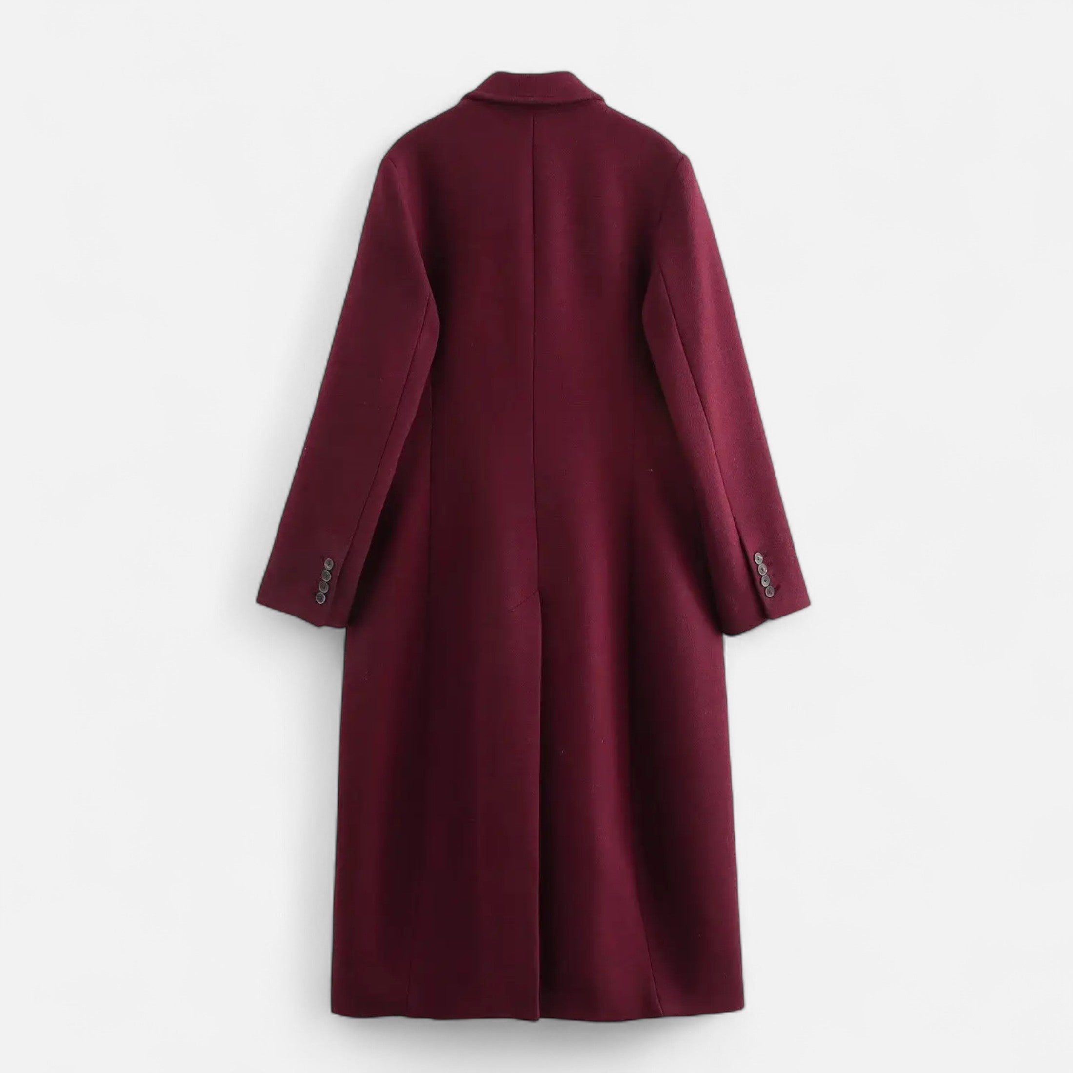 Lang trenchcoat til damer med klassisk revers