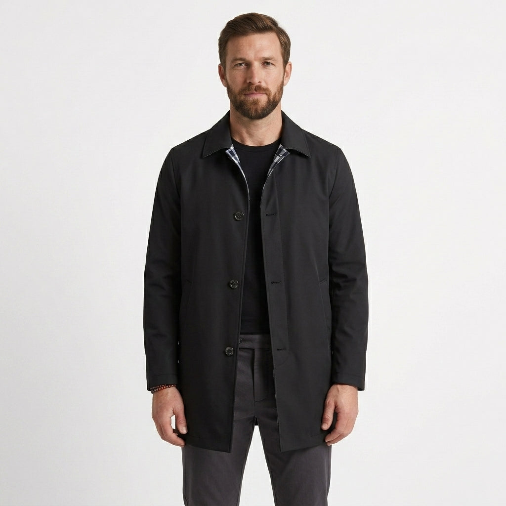 Smart Casual Jakke til Mænd med Klassisk Krave