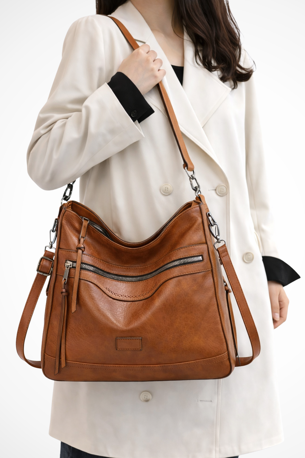 Ardelle | Shoulder Bag with Zipper Details and Loose Silhouette for Women