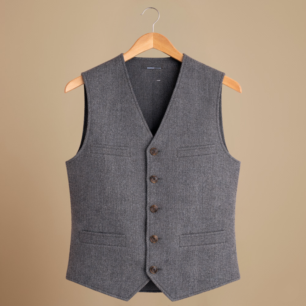 Gilet slim da uomo in stile smart casual