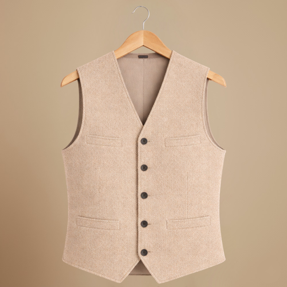 Gilet slim da uomo in stile smart casual