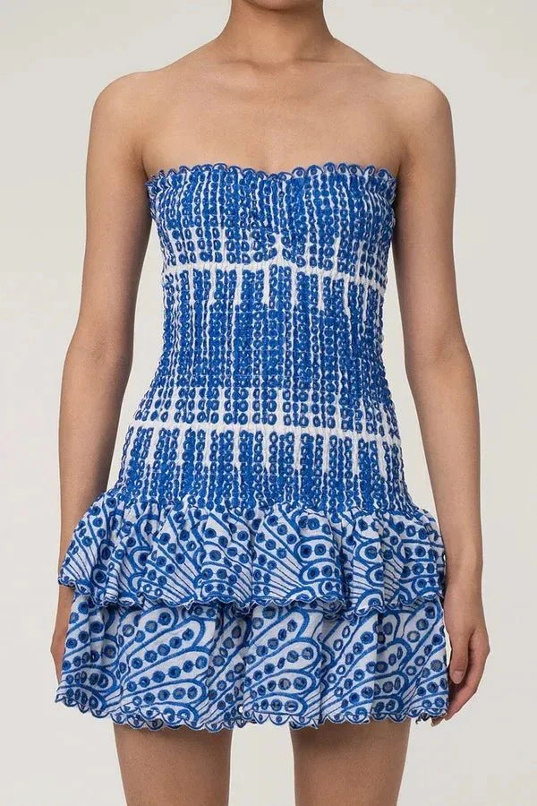 Robe Mini d'Été Sans Bretelles Starla