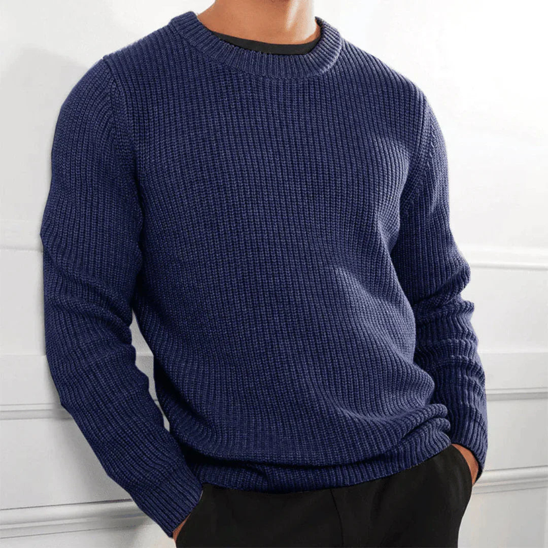 Bellivaro | Herre Stilfuld Rundhals Sweater | Tidløs Hverdagskomfort