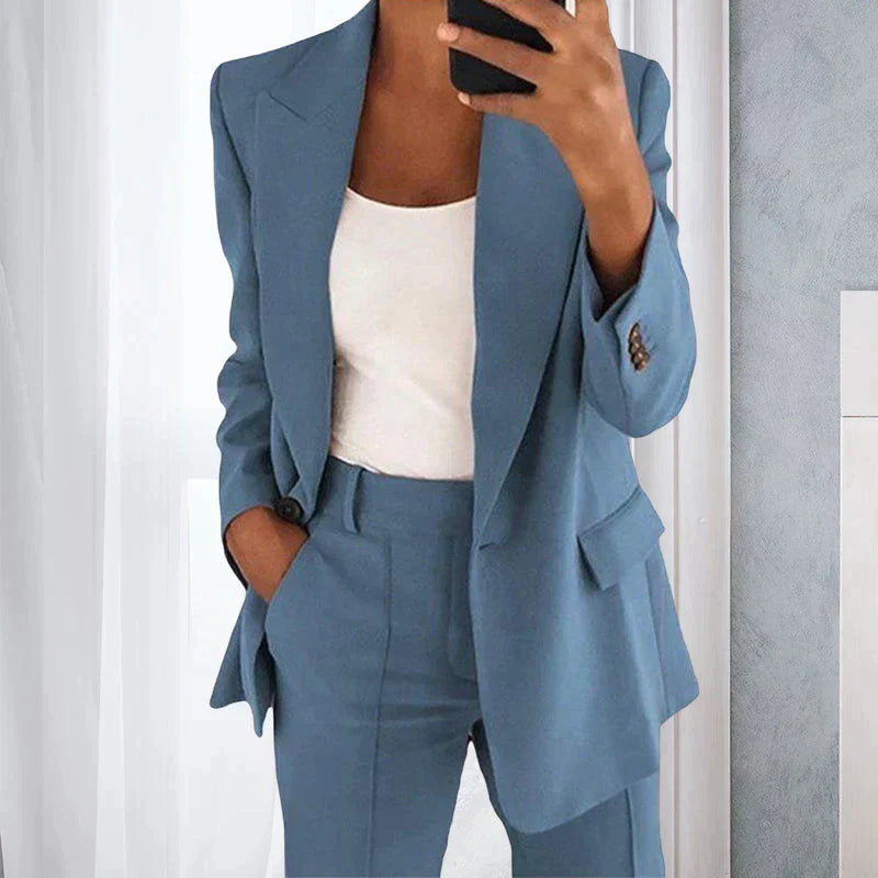 TARA - Elegant blazer og businessbukser sæt
