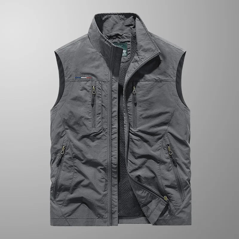 Herre Bodywarmer med Lynlås og Ståkrave – Let Outdoor Vest