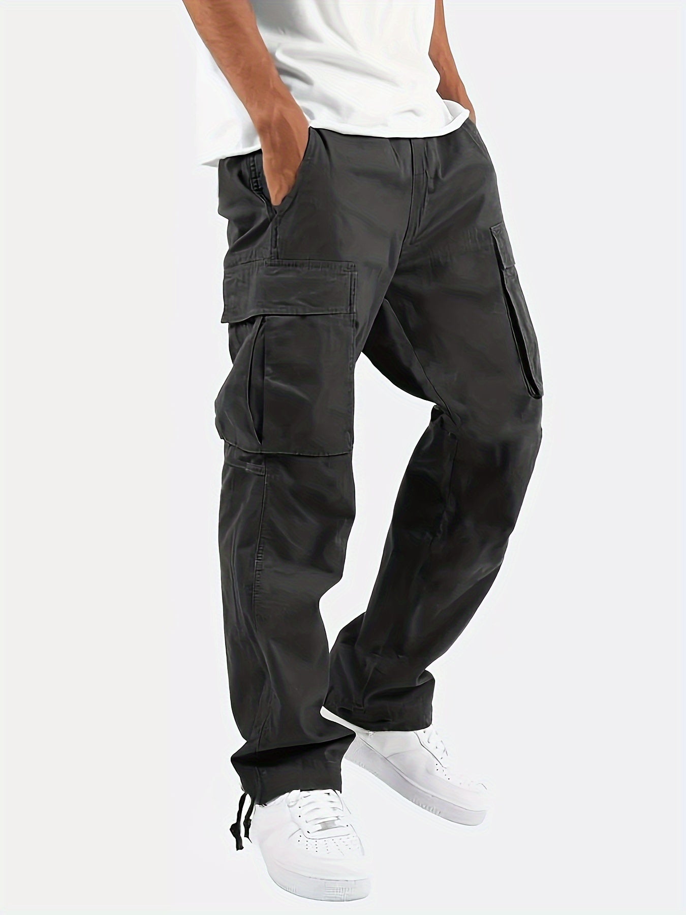 Bellivaro | Herre Oversized Cargo Bukser | Multifunktionelle Lommer Bukser
