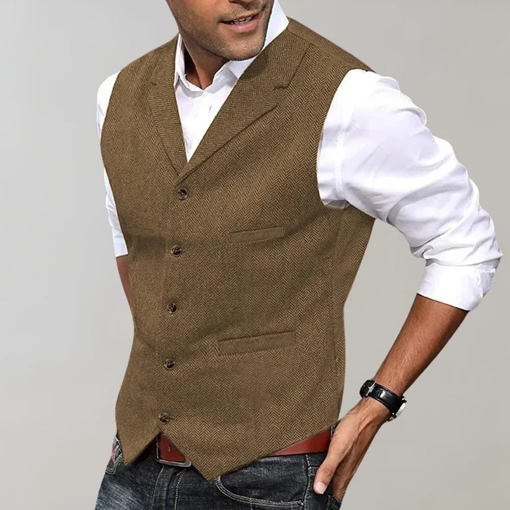Chaleco de traje elegante para hombre – capa refinada para looks formales