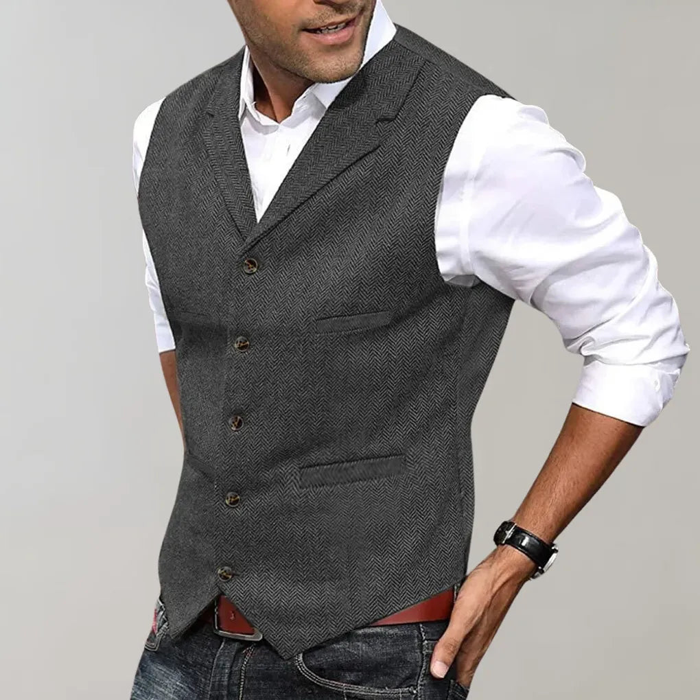 Chaleco de traje elegante para hombre – capa refinada para looks formales