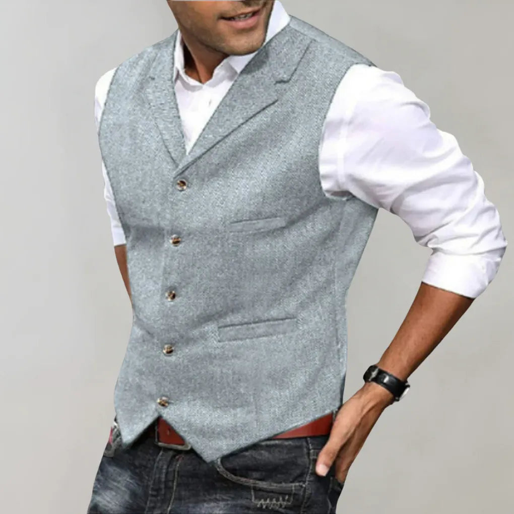 Chaleco de traje elegante para hombre – capa refinada para looks formales