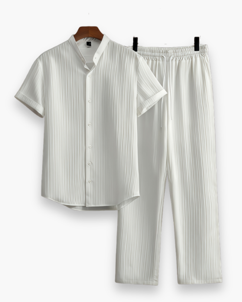 Josh Men's Summer Set – Short-Sleeved Shirt & Lightweight Relaxed Pants