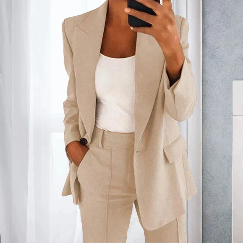 TARA - Elegant blazer og businessbukser sæt