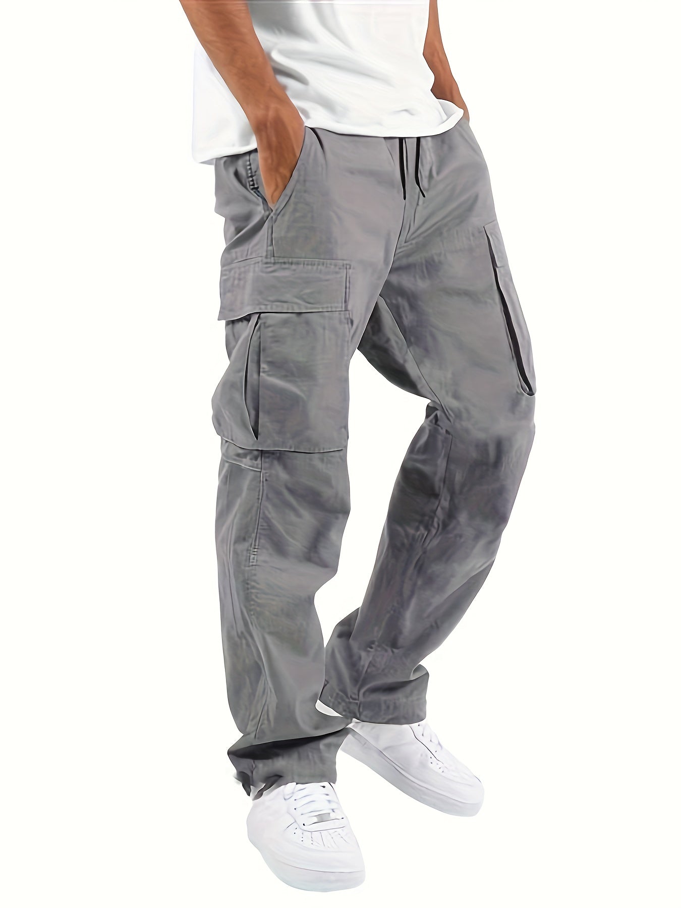 Bellivaro | Herre Oversized Cargo Bukser | Multifunktionelle Lommer Bukser