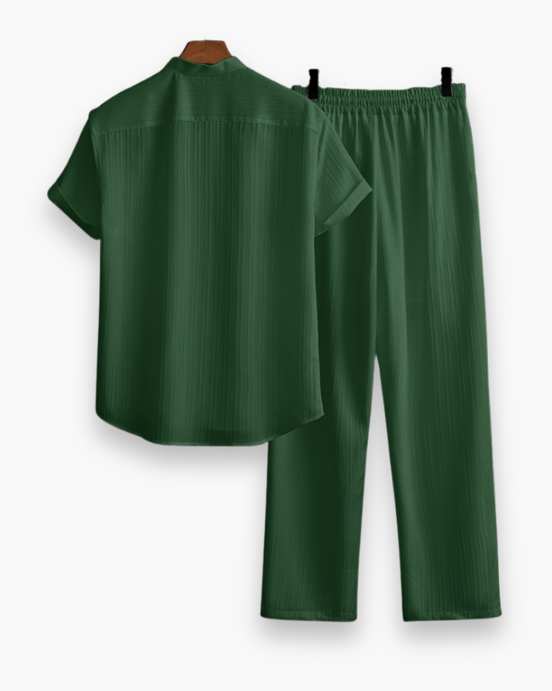 Josh Men's Summer Set – Short-Sleeved Shirt & Lightweight Relaxed Pants