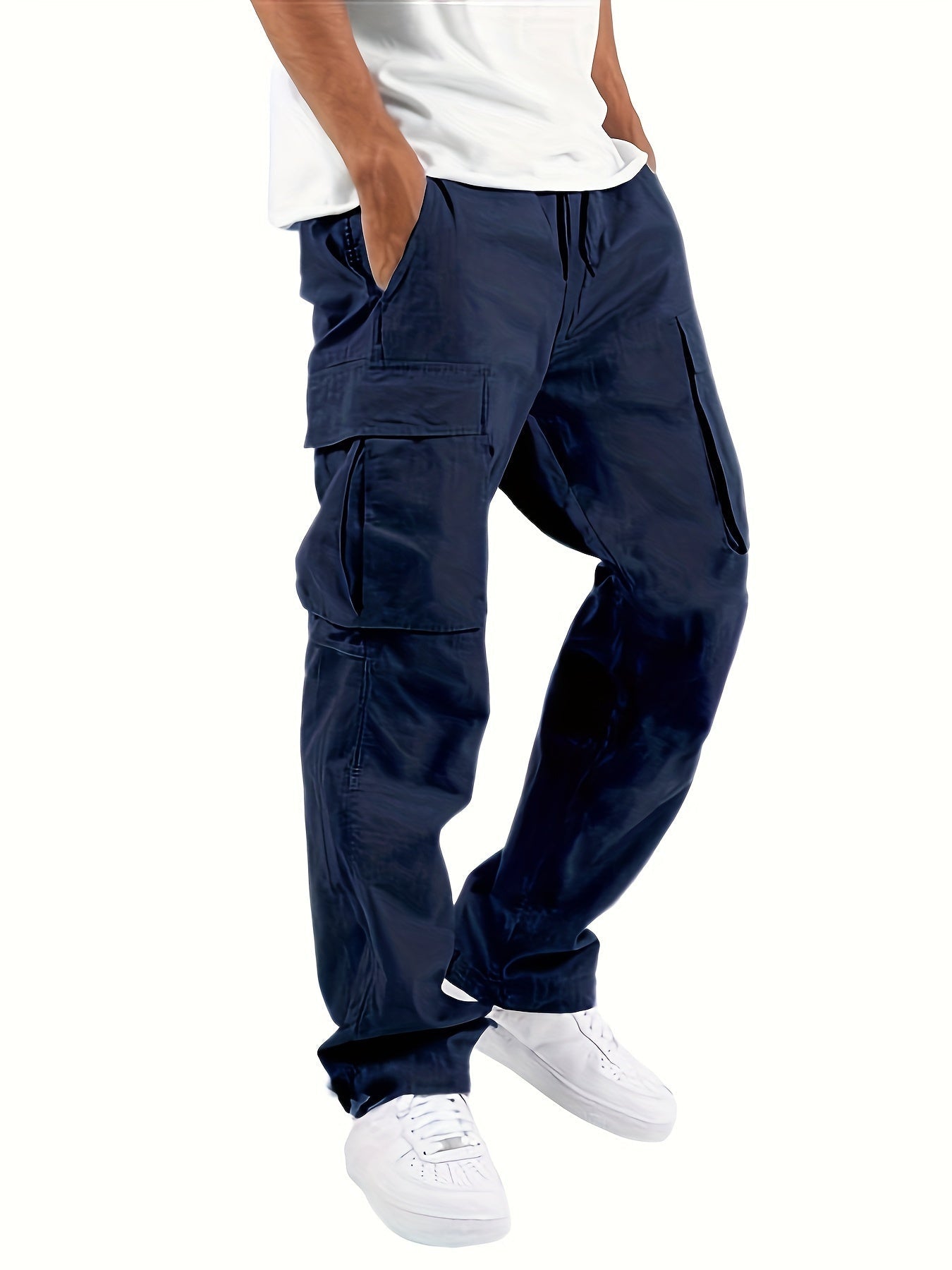 Bellivaro | Herre Oversized Cargo Bukser | Multifunktionelle Lommer Bukser