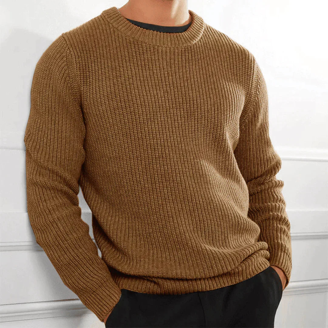 Bellivaro | Herre Stilfuld Rundhals Sweater | Tidløs Hverdagskomfort