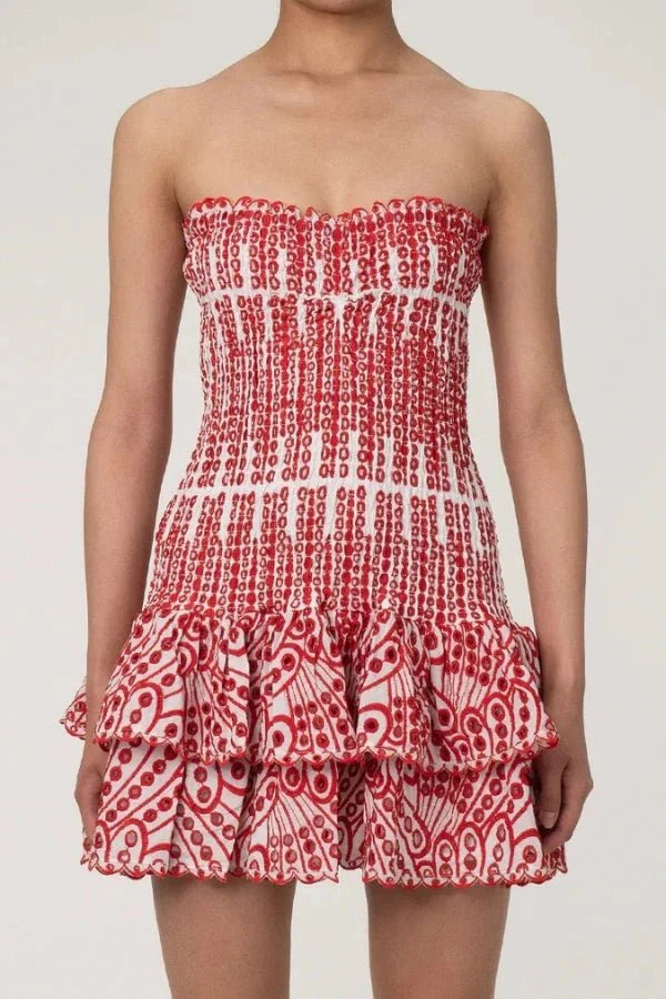 Robe Mini d'Été Sans Bretelles Starla