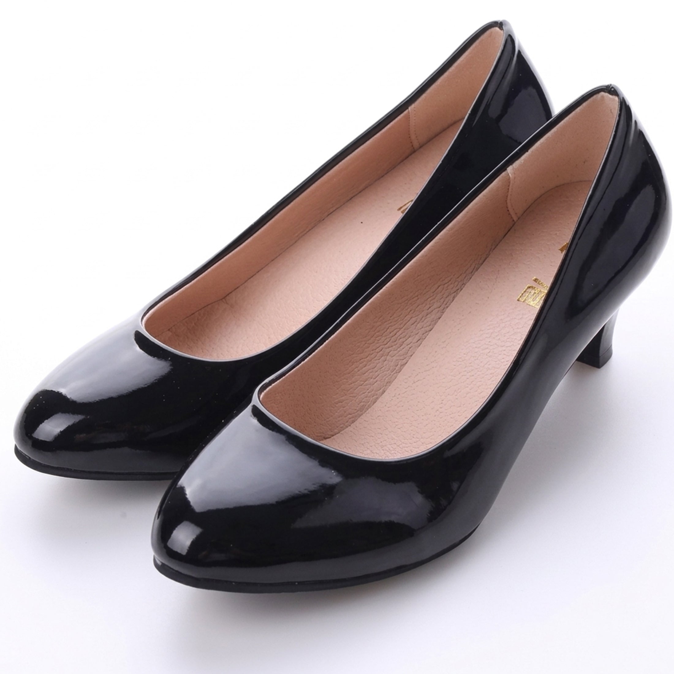 Dame Pumps med Kitten Heel og Rund Tå