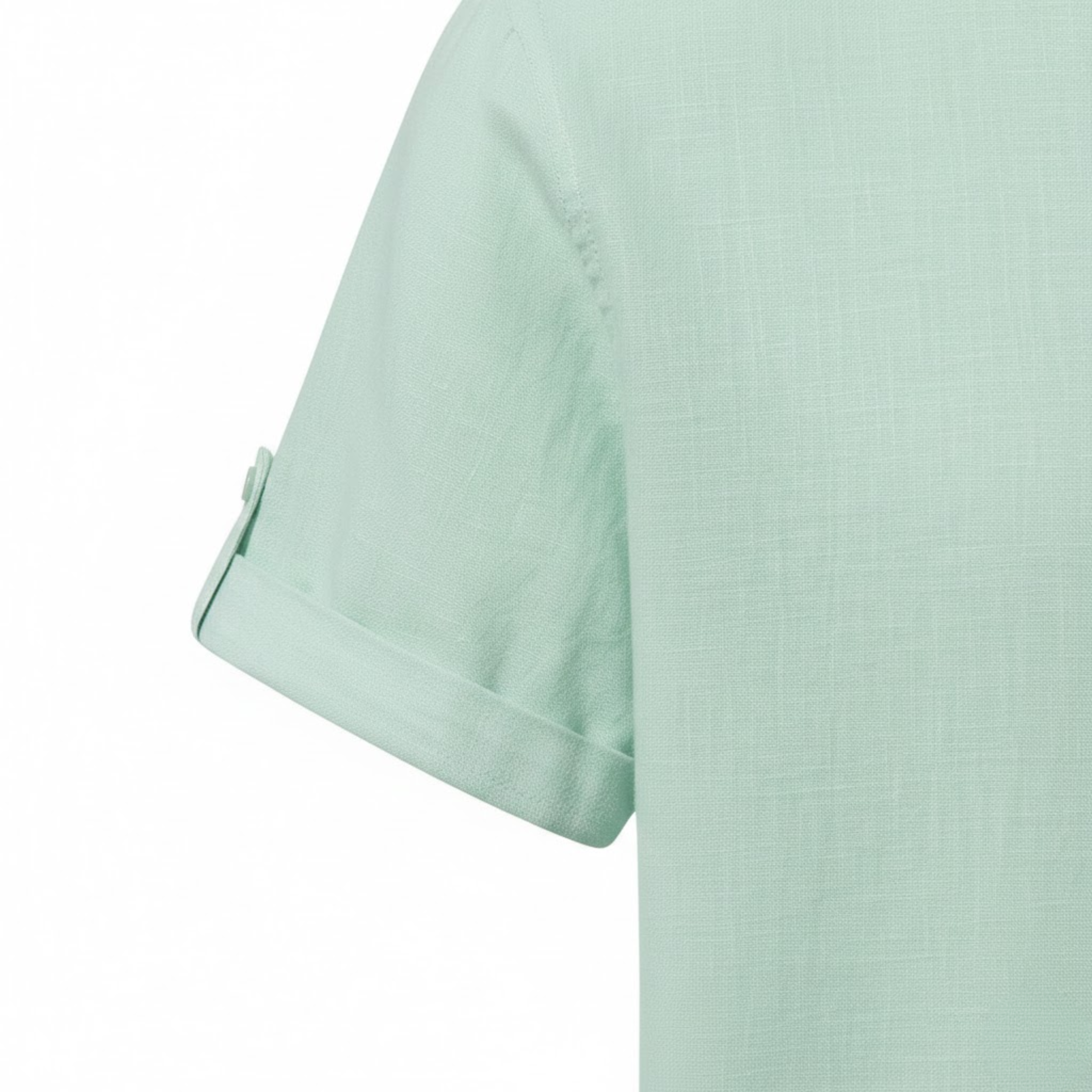 Pánská bavlněná lněná Henley košile s krátkým rukávem, prodyšná, casual, s kapsou, plážový top