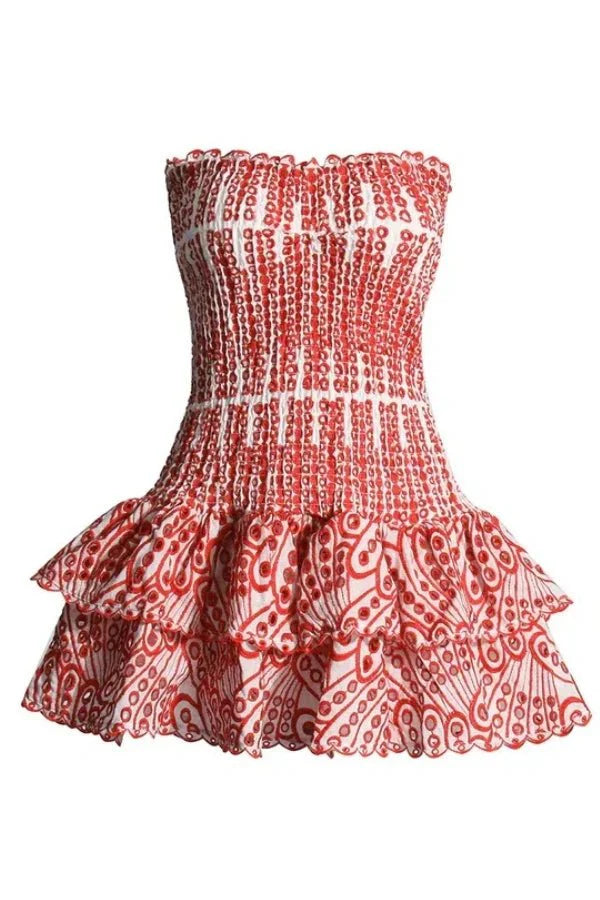 Robe Mini d'Été Sans Bretelles Starla