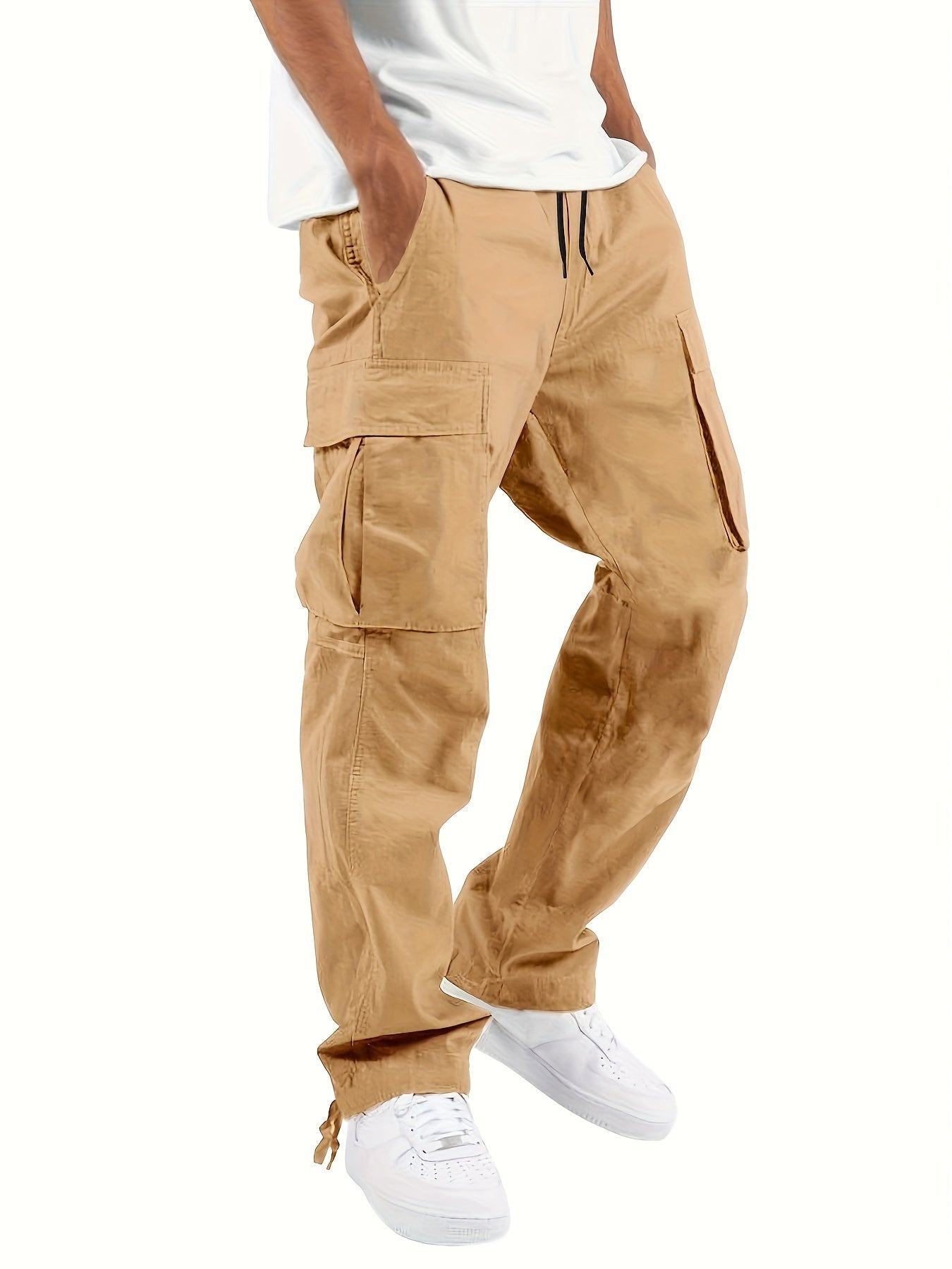 Bellivaro | Herre Oversized Cargo Bukser | Multifunktionelle Lommer Bukser