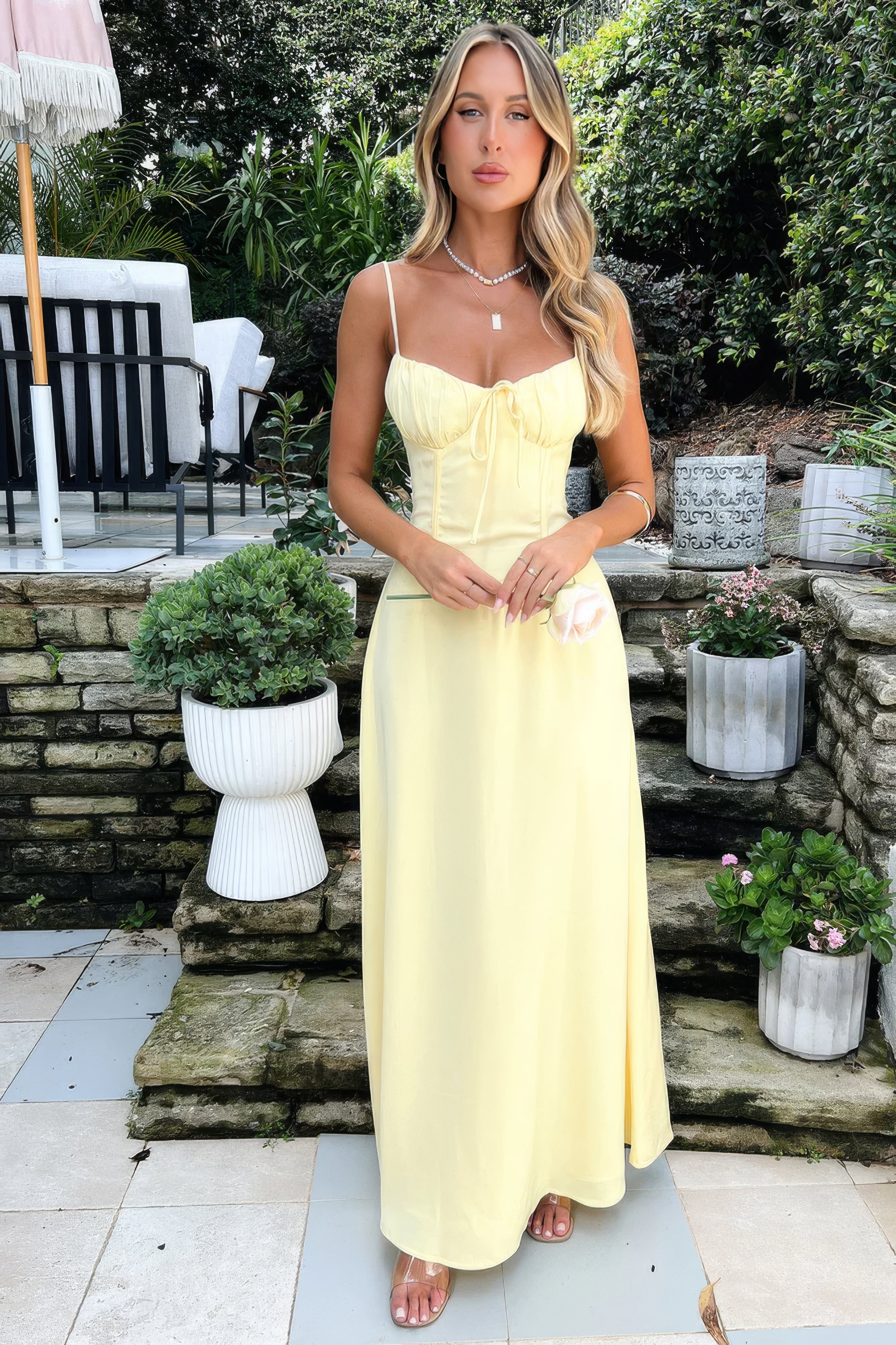 Luftig maxi sommerkjole til kvinder med elegant pasform