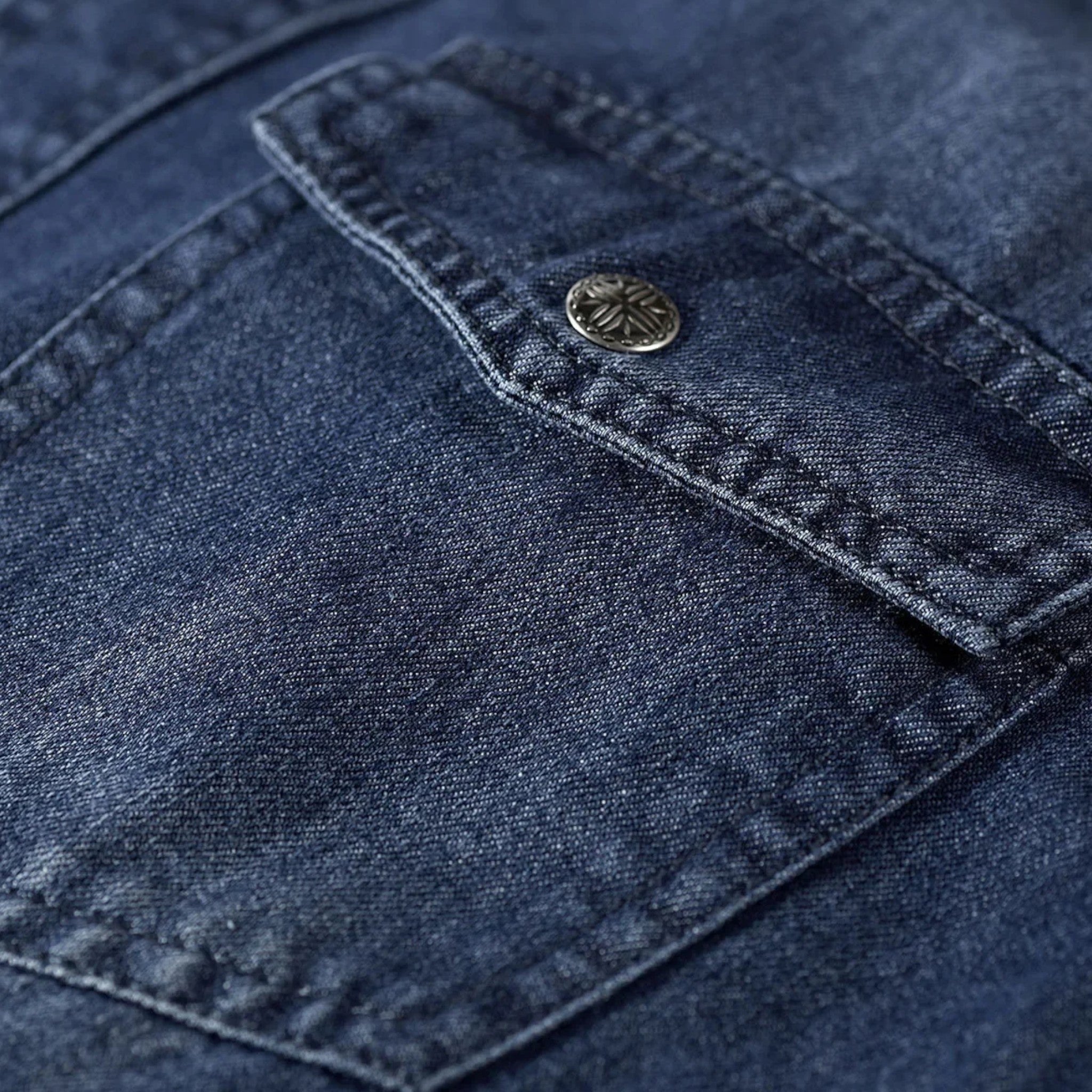 Denimskjorte til Mænd med Afslappet Pasform
