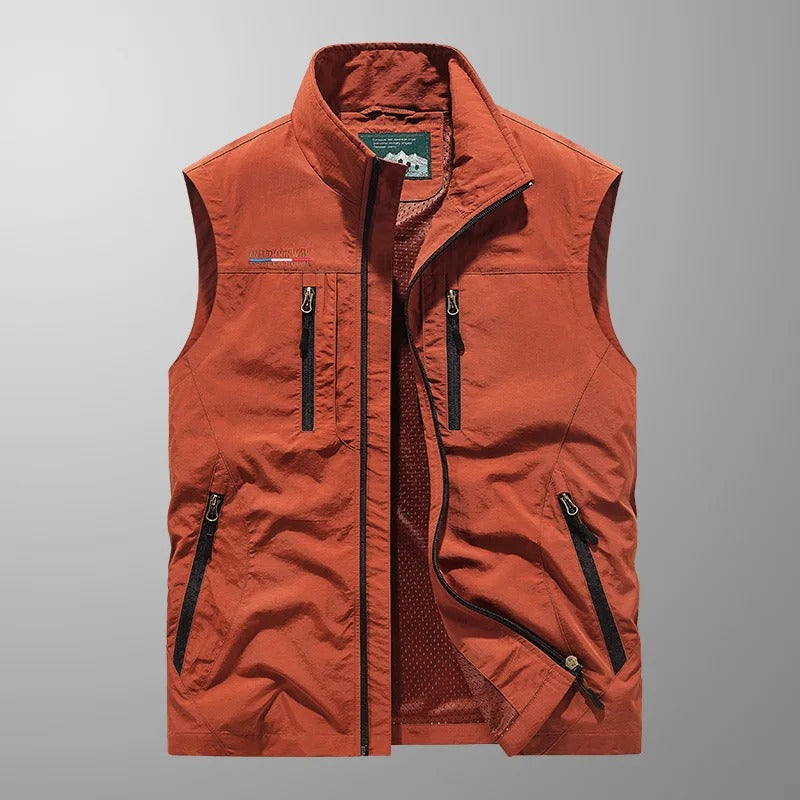 Herre Bodywarmer med Lynlås og Ståkrave – Let Outdoor Vest