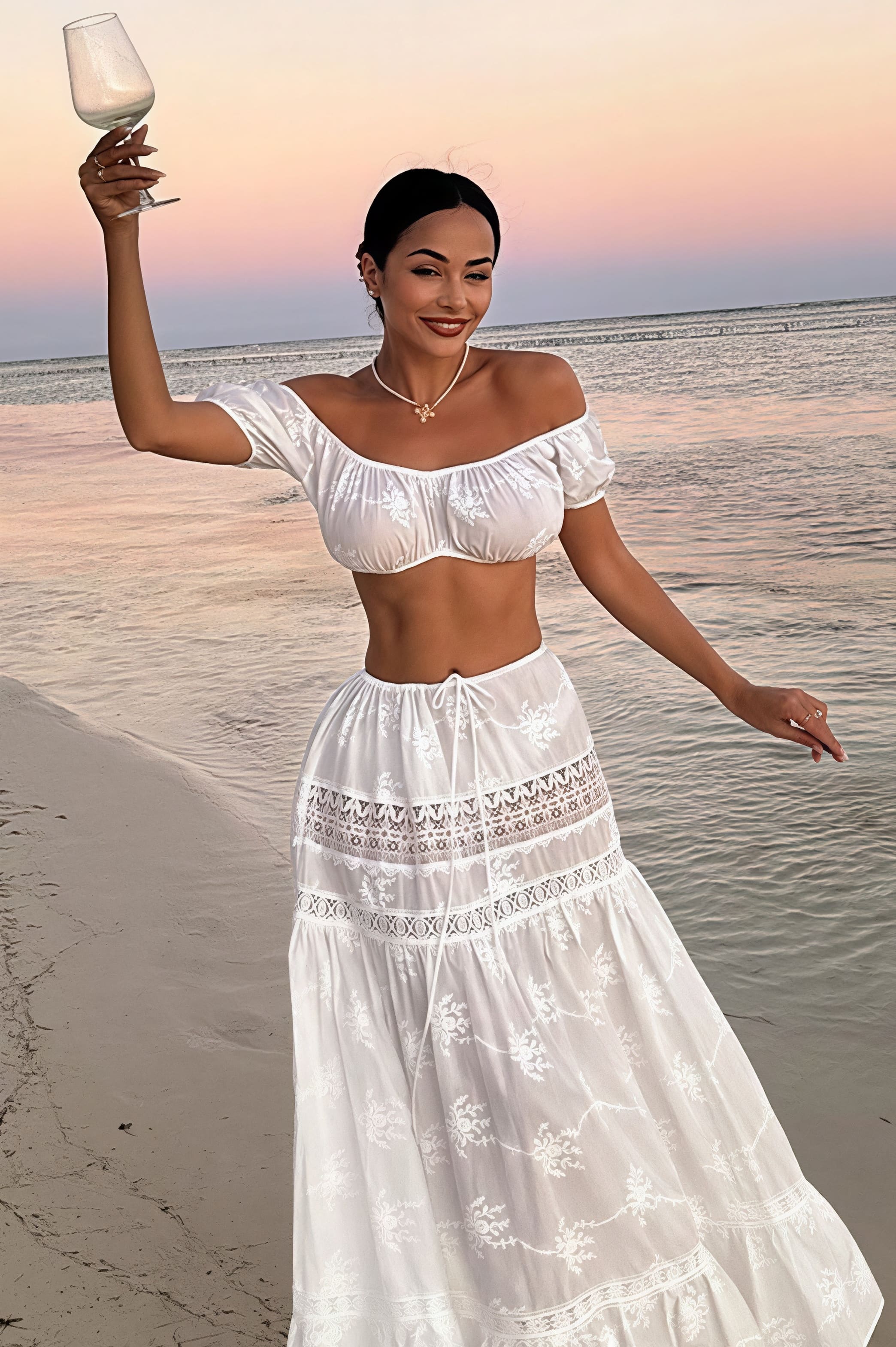 Set Pure Désir Kort Camisole - Fustă cu talie înaltă