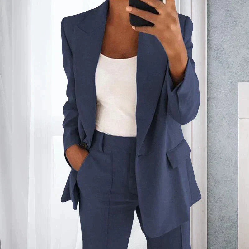 TARA - Elegant blazer og businessbukser sæt