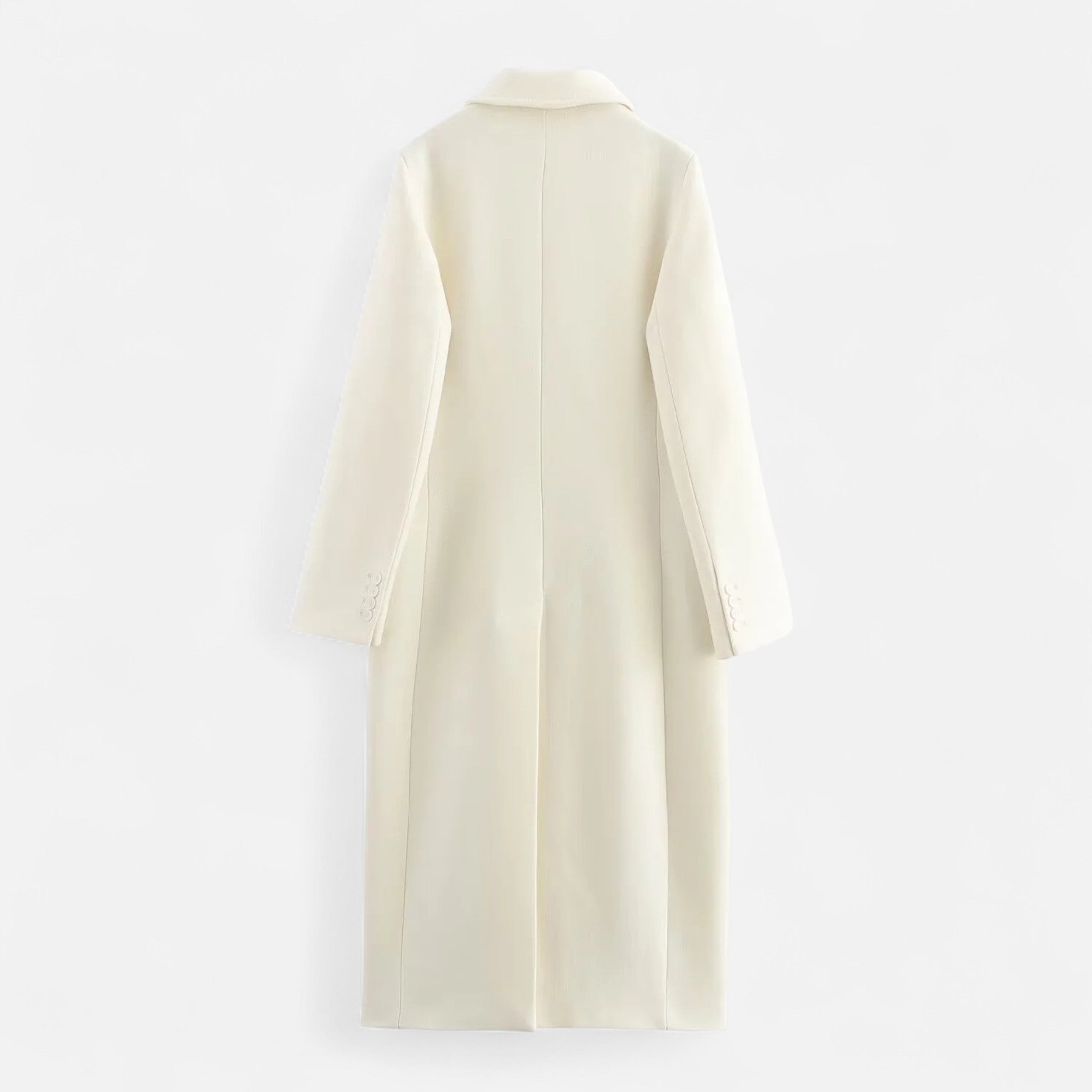 Lang trenchcoat til damer med klassisk revers