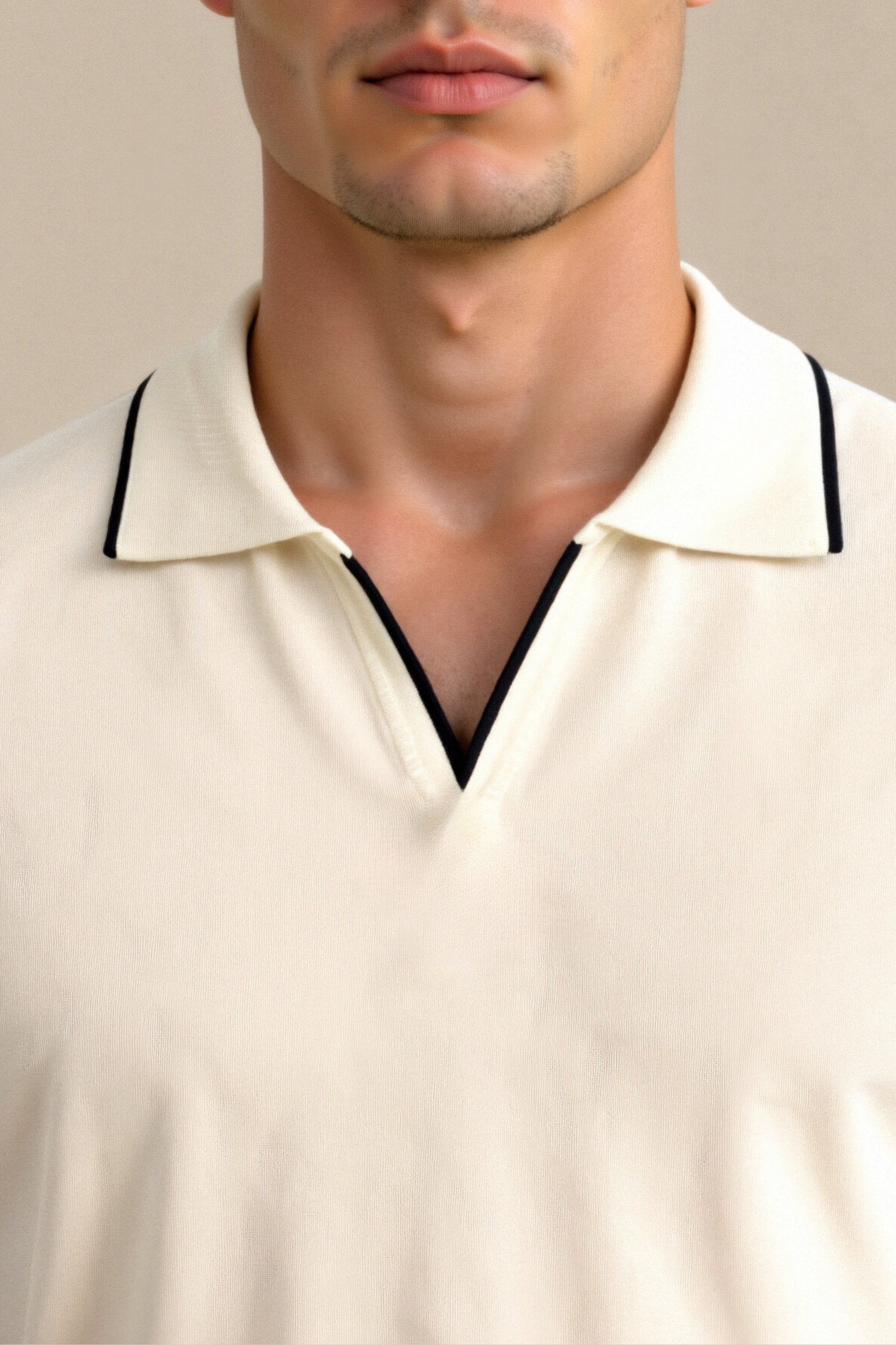 NOBA Polo estiva elegante slim fit a contrasto di colore