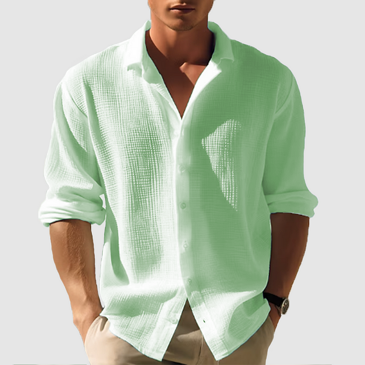 Bellivaro | Langærmet Button-Down Skjorte til Herrer – Elegant og Alsidig