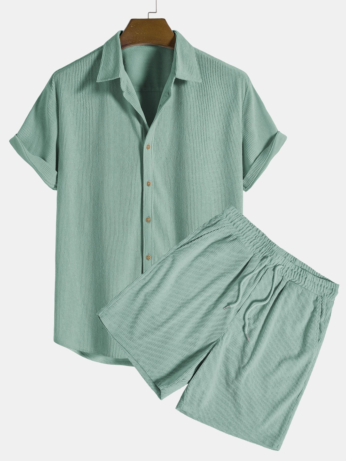 Camicia in velluto a coste e pantaloncini