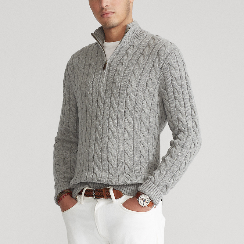 Bellivaro | Herre Old Money Half-Zip Trøje | Klassisk Langærmet