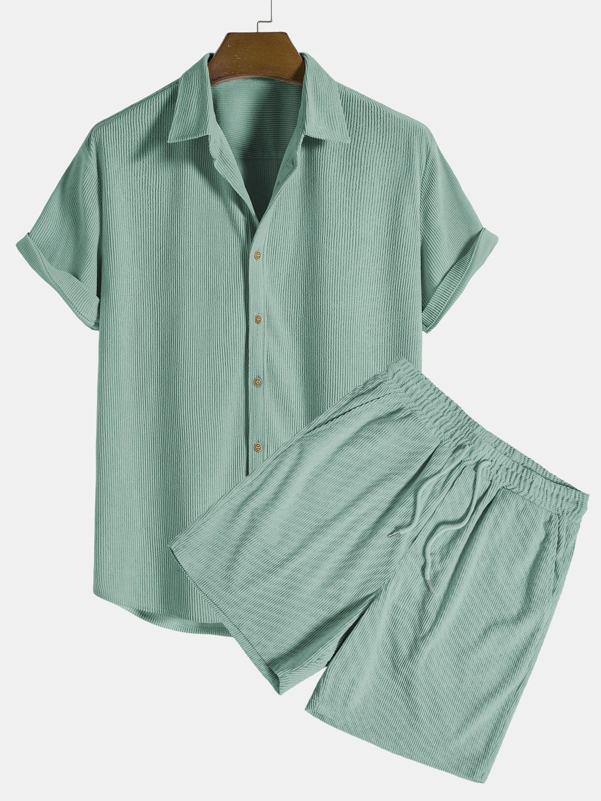 Fløjlsskjorte og Shorts Sæt