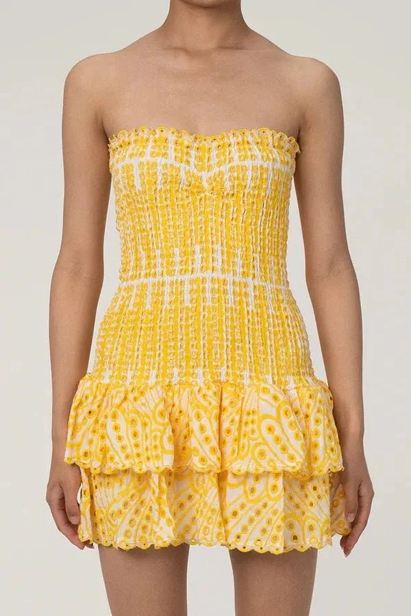 Robe Mini d'Été Sans Bretelles Starla