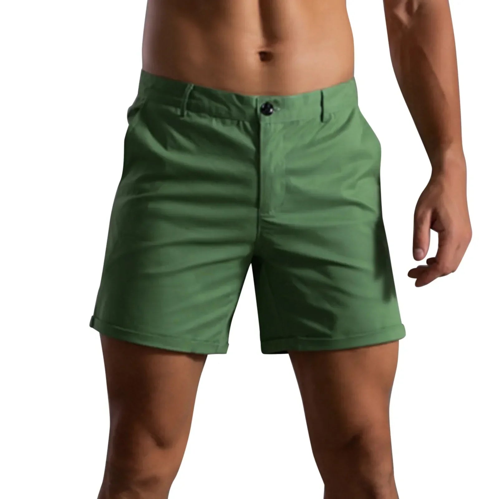 Ανδρικά chino σορτς – slim fit ελαστικό ύφασμα, κλείσιμο με κουμπιά
