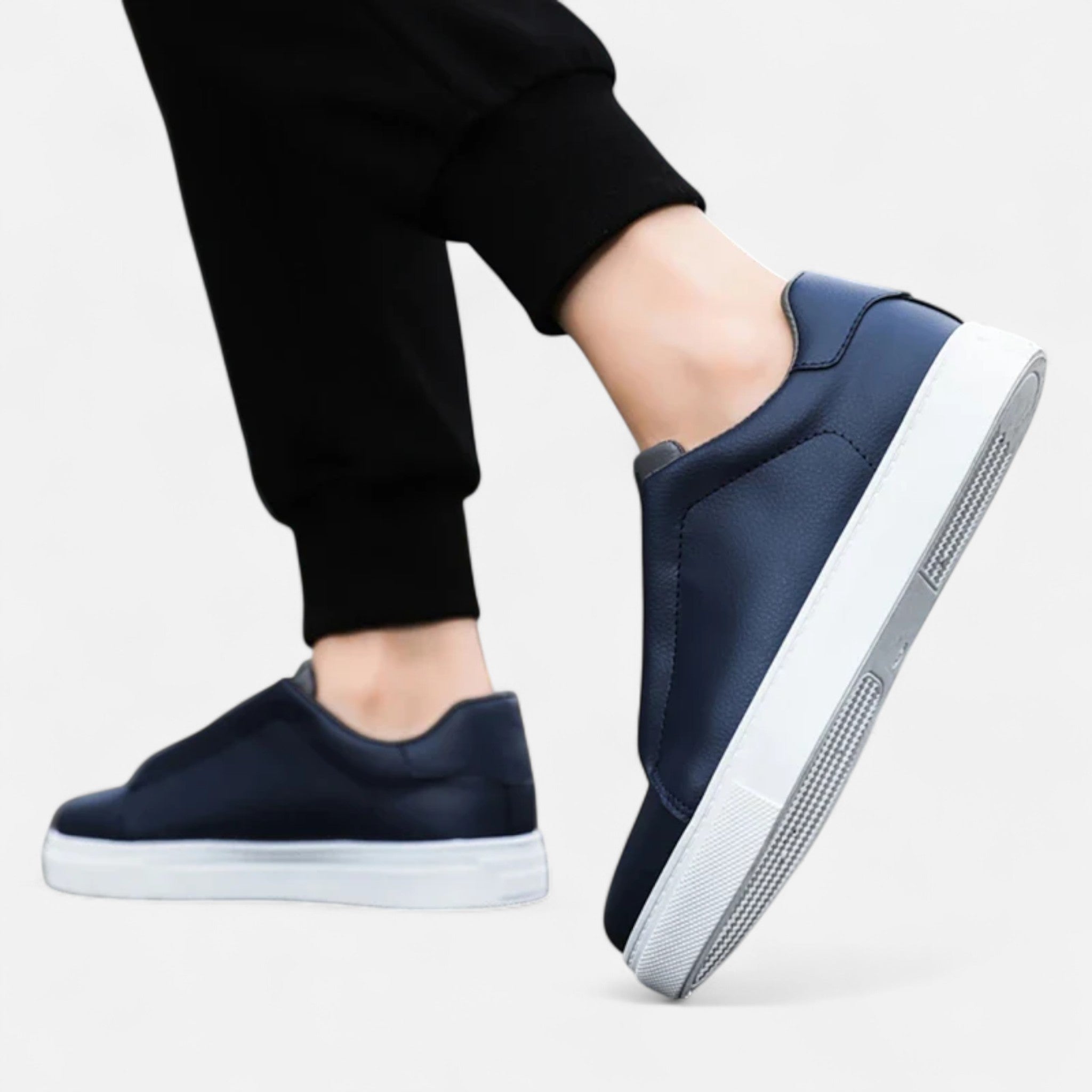Slip-On Lædersneakers til Herrer