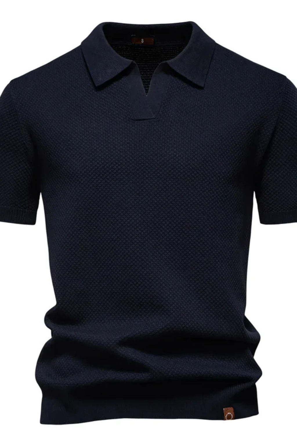 Pánské polo tričko – texturovaná pletenina, krátký rukáv