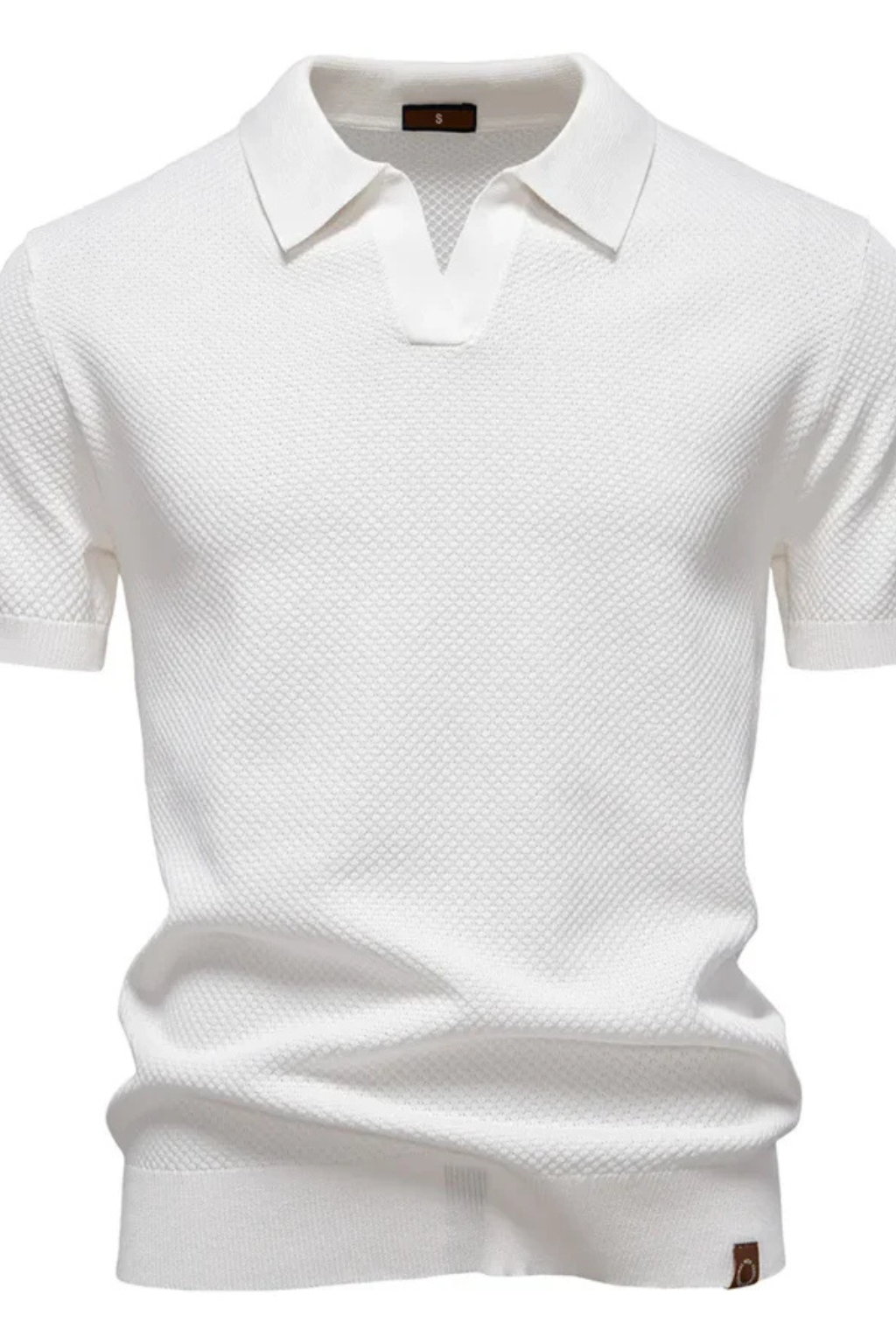 Pánské polo tričko – texturovaná pletenina, krátký rukáv