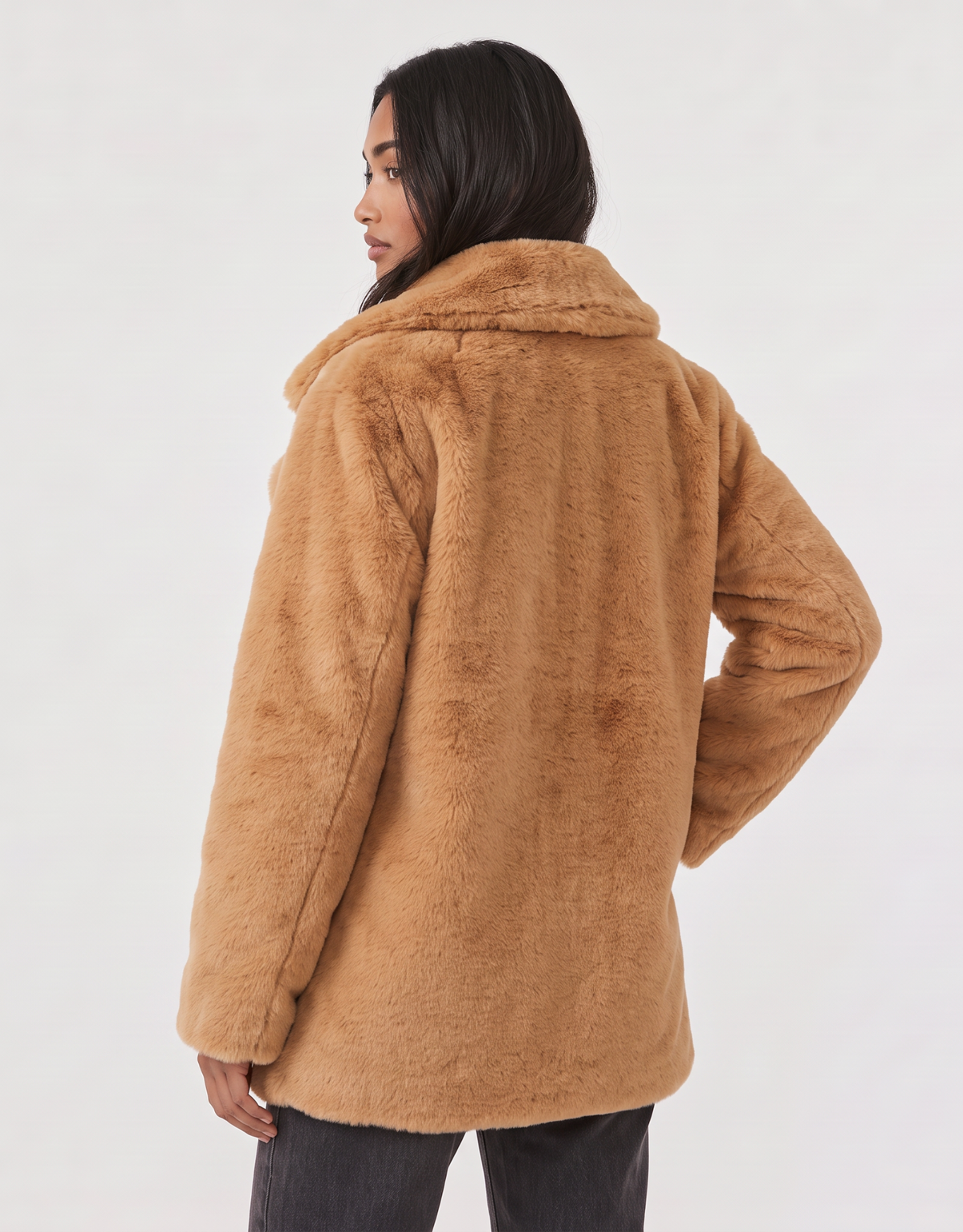 Tekstureret Striksweater til Kvinder med Rullekrave