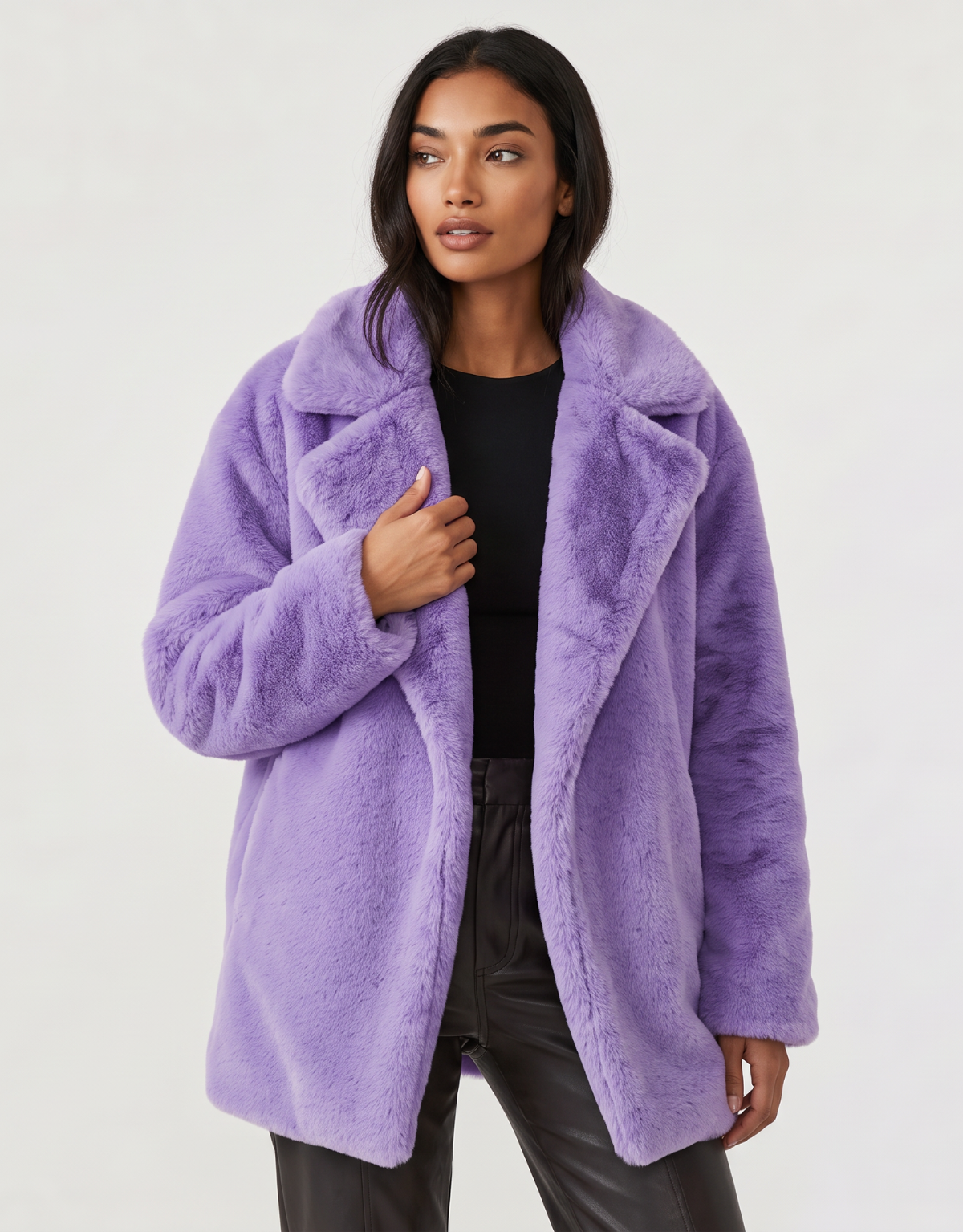 Tekstureret Striksweater til Kvinder med Rullekrave