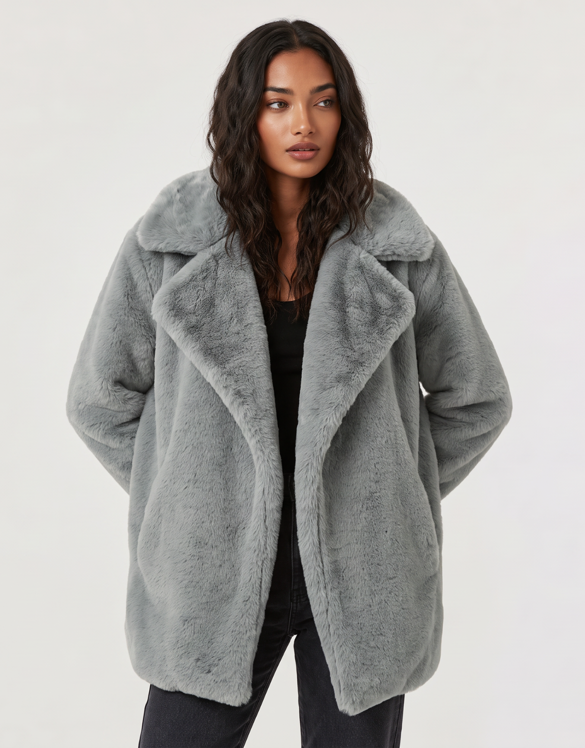 Tekstureret Striksweater til Kvinder med Rullekrave