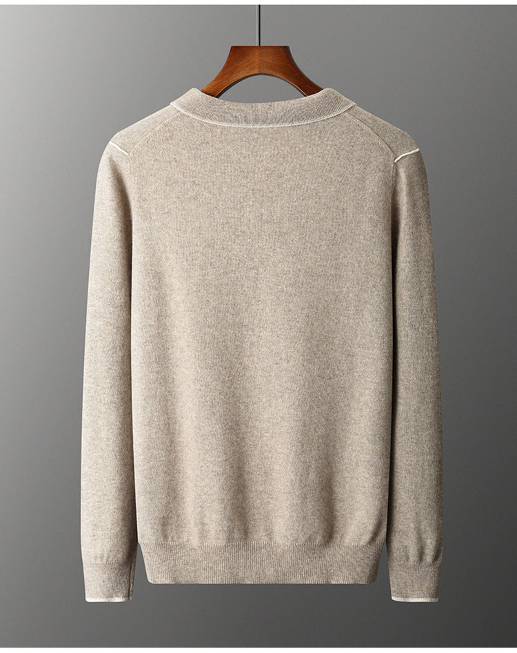 Bellivaro | Herre Polo Sweater | Klassisk Design med Knaplukning
