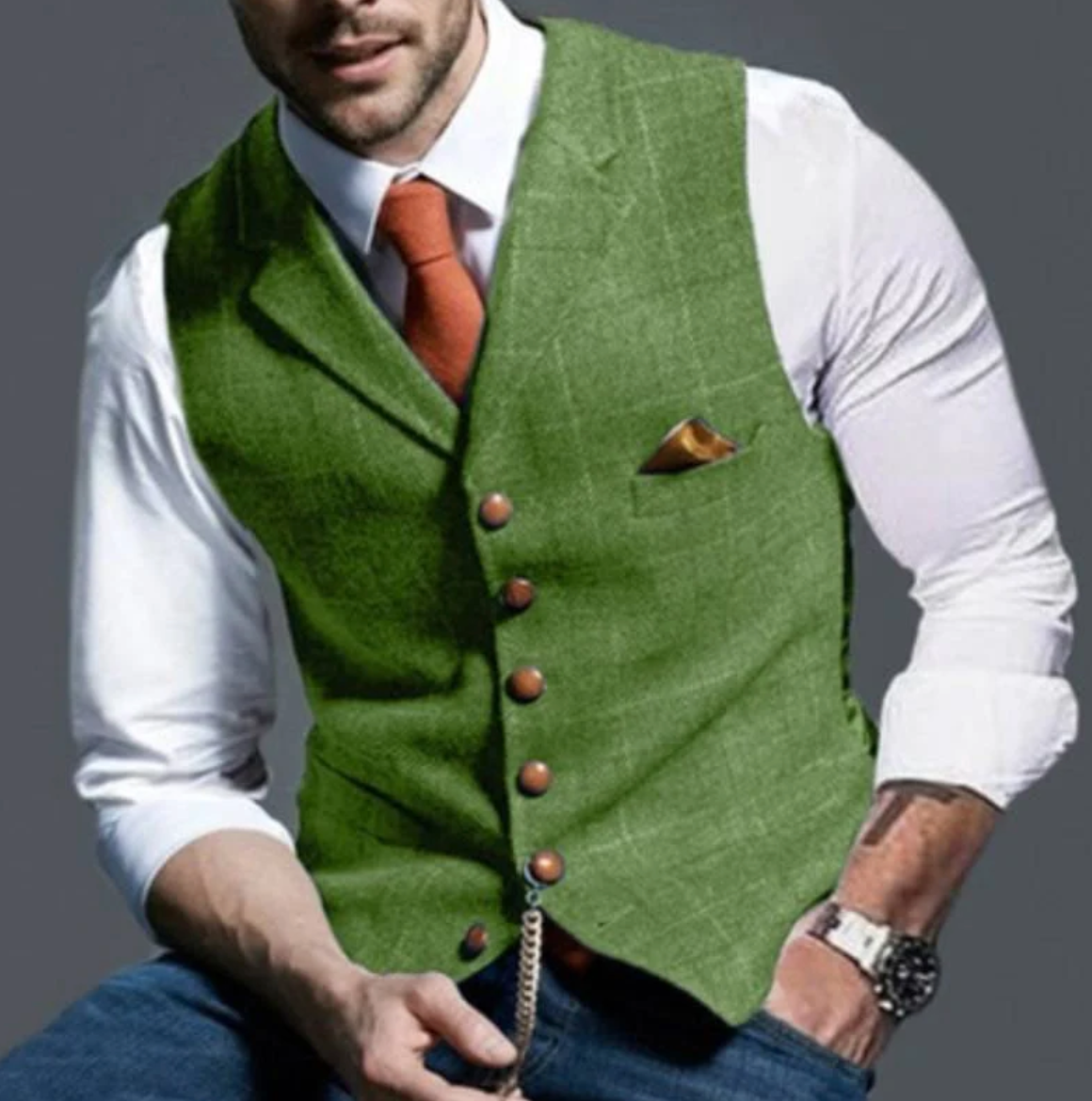 Gilet da uomo con chiusura frontale a bottoni