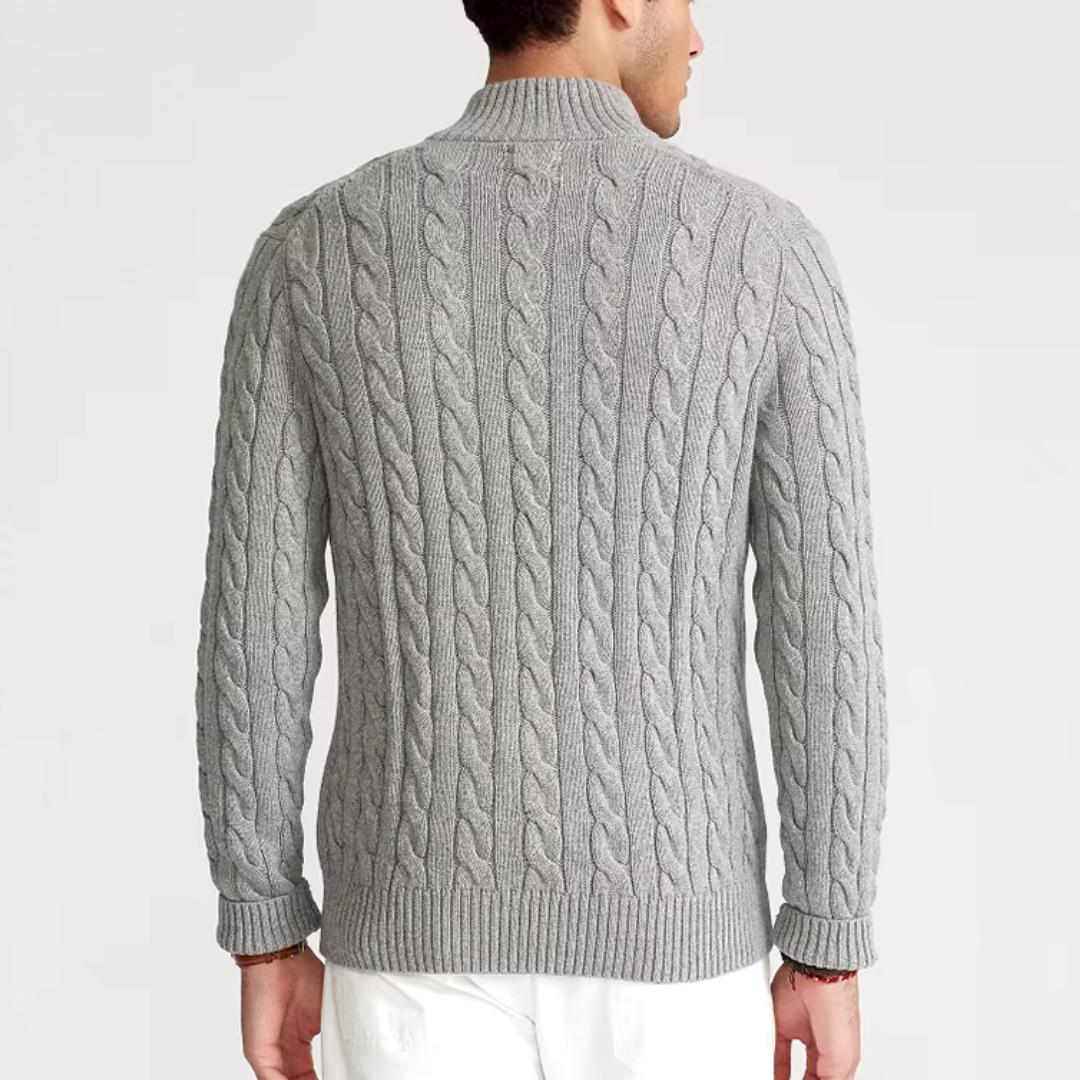 Bellivaro | Herre Old Money Half-Zip Trøje | Klassisk Langærmet