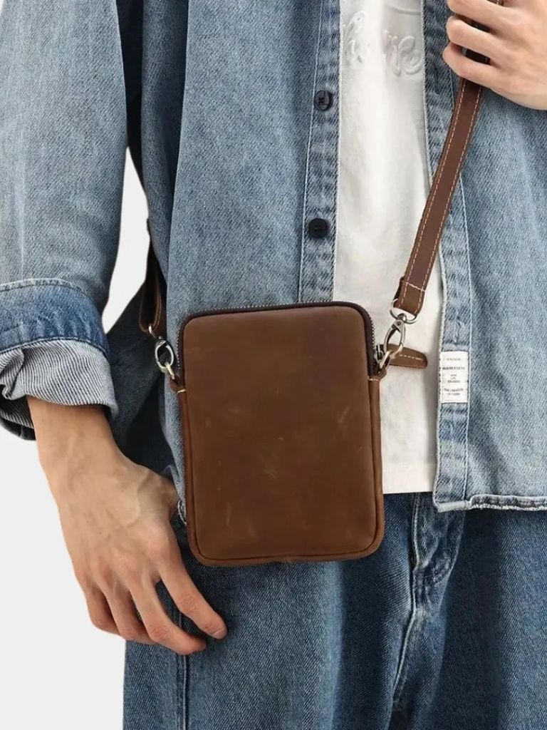 Carl | Minimalistisk Skuldertaske i Læder