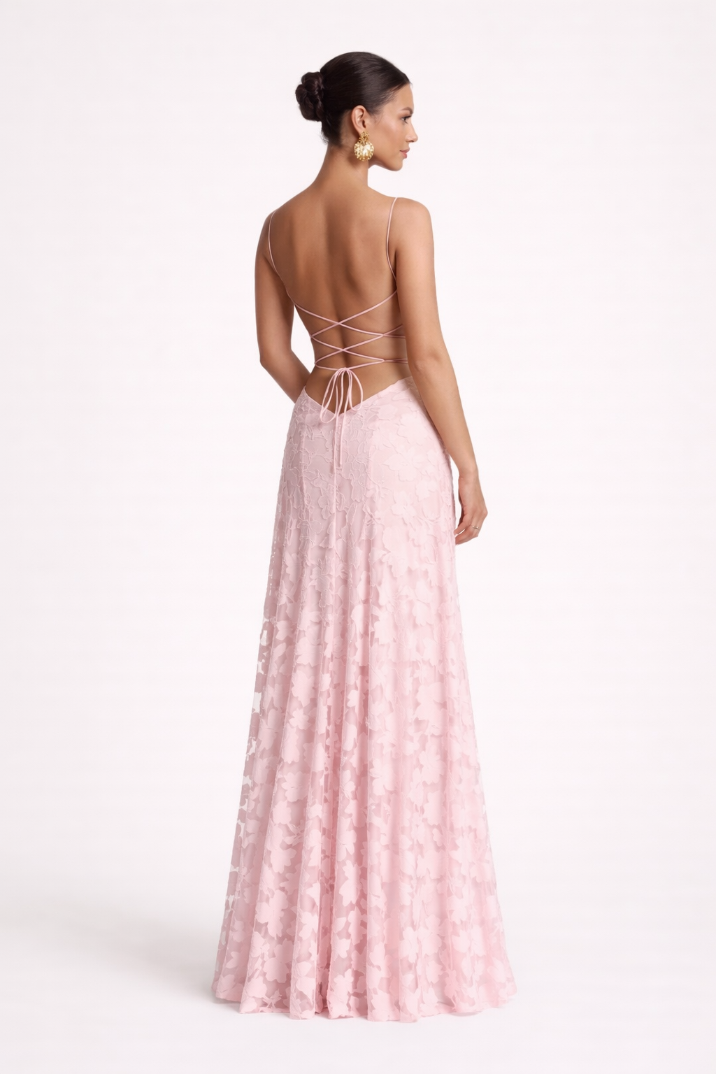 Elegante vestido largo con tirantes y escote recto - Lily